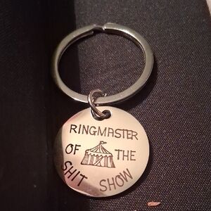 Humorous Silver Keychain
